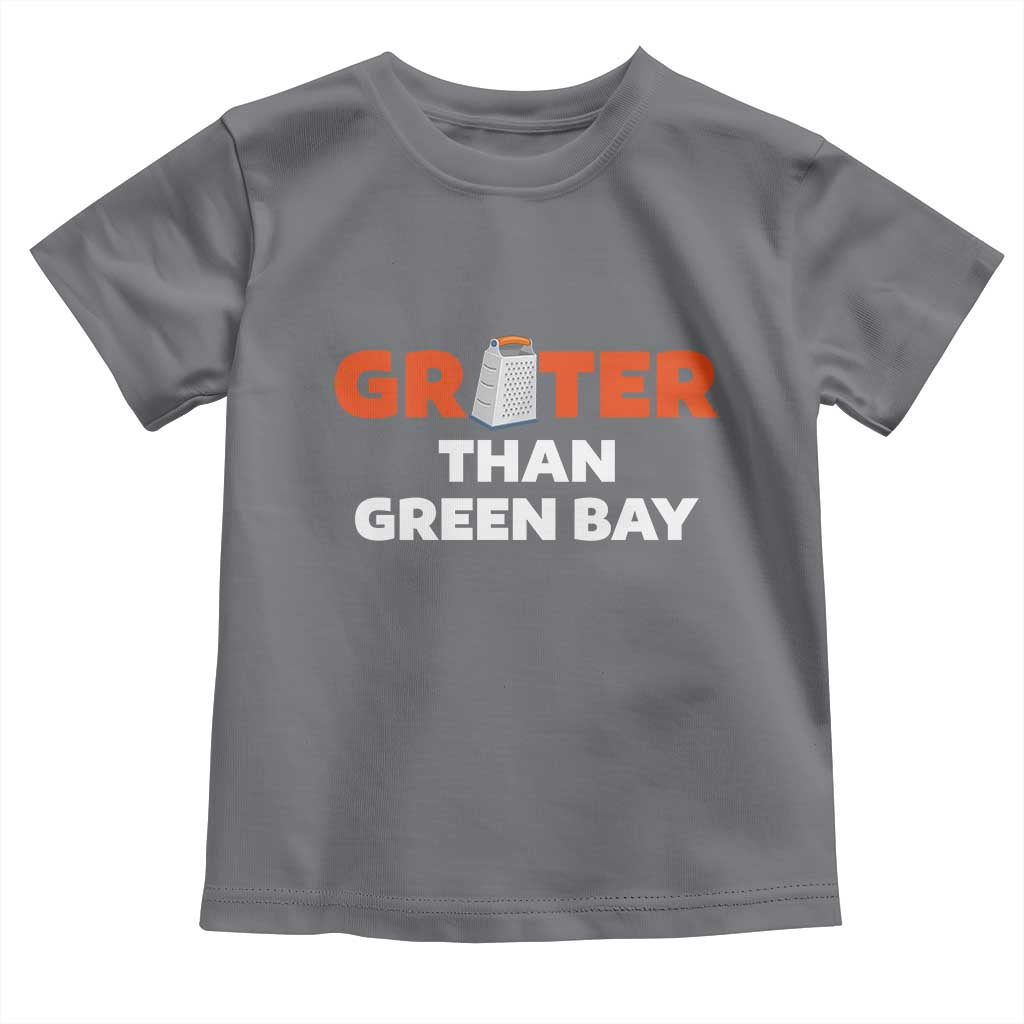 Funny Greater Than Green Bay Rivalry Toddler T Shirt Cheese Grater - Wonder Print Shop