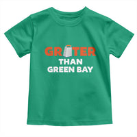 Funny Greater Than Green Bay Rivalry Toddler T Shirt Cheese Grater - Wonder Print Shop