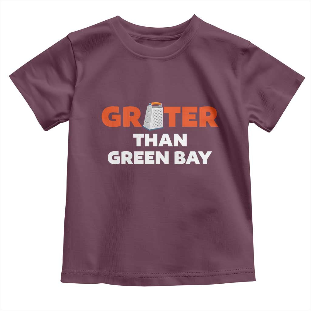 Funny Greater Than Green Bay Rivalry Toddler T Shirt Cheese Grater - Wonder Print Shop