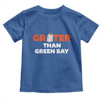 Funny Greater Than Green Bay Rivalry Toddler T Shirt Cheese Grater - Wonder Print Shop