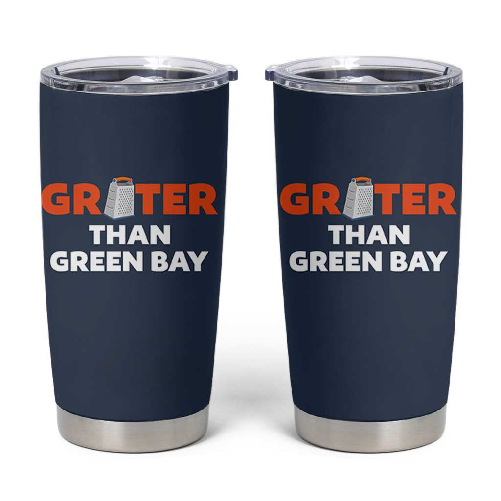 Funny Greater Than Green Bay Rivalry Tumbler Cup Cheese Grater - Wonder Print Shop