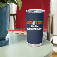 Funny Greater Than Green Bay Rivalry Tumbler Cup Cheese Grater - Wonder Print Shop