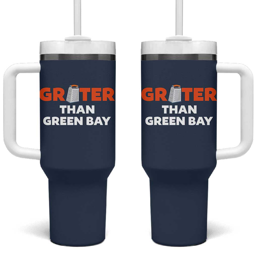 Funny Greater Than Green Bay Rivalry Tumbler With Handle Cheese Grater - Wonder Print Shop