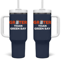 Funny Greater Than Green Bay Rivalry Tumbler With Handle Cheese Grater - Wonder Print Shop