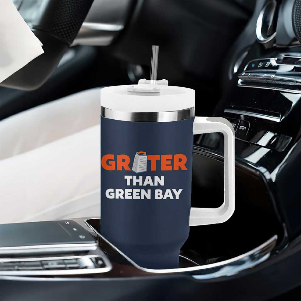 Funny Greater Than Green Bay Rivalry Tumbler With Handle Cheese Grater - Wonder Print Shop