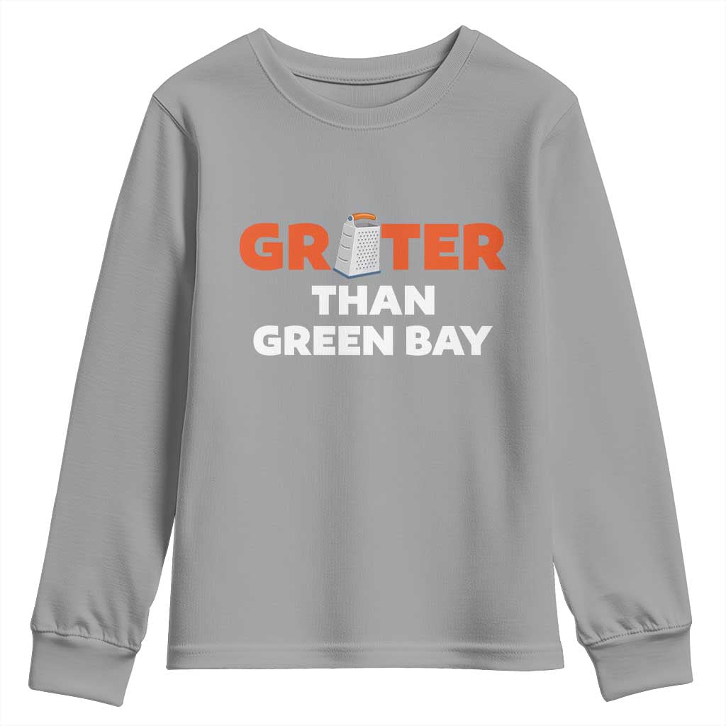 Funny Greater Than Green Bay Rivalry Youth Sweatshirt Cheese Grater - Wonder Print Shop