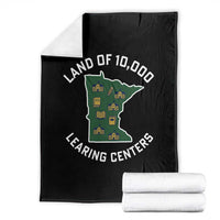 Land of 10000 Learing Centers Funny Minnesota Meme Throw Blanket Viral Education Typo Parody - Wonder Print Shop
