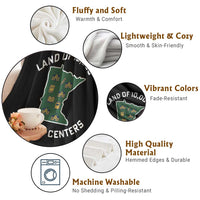 Land of 10000 Learing Centers Funny Minnesota Meme Throw Blanket Viral Education Typo Parody - Wonder Print Shop