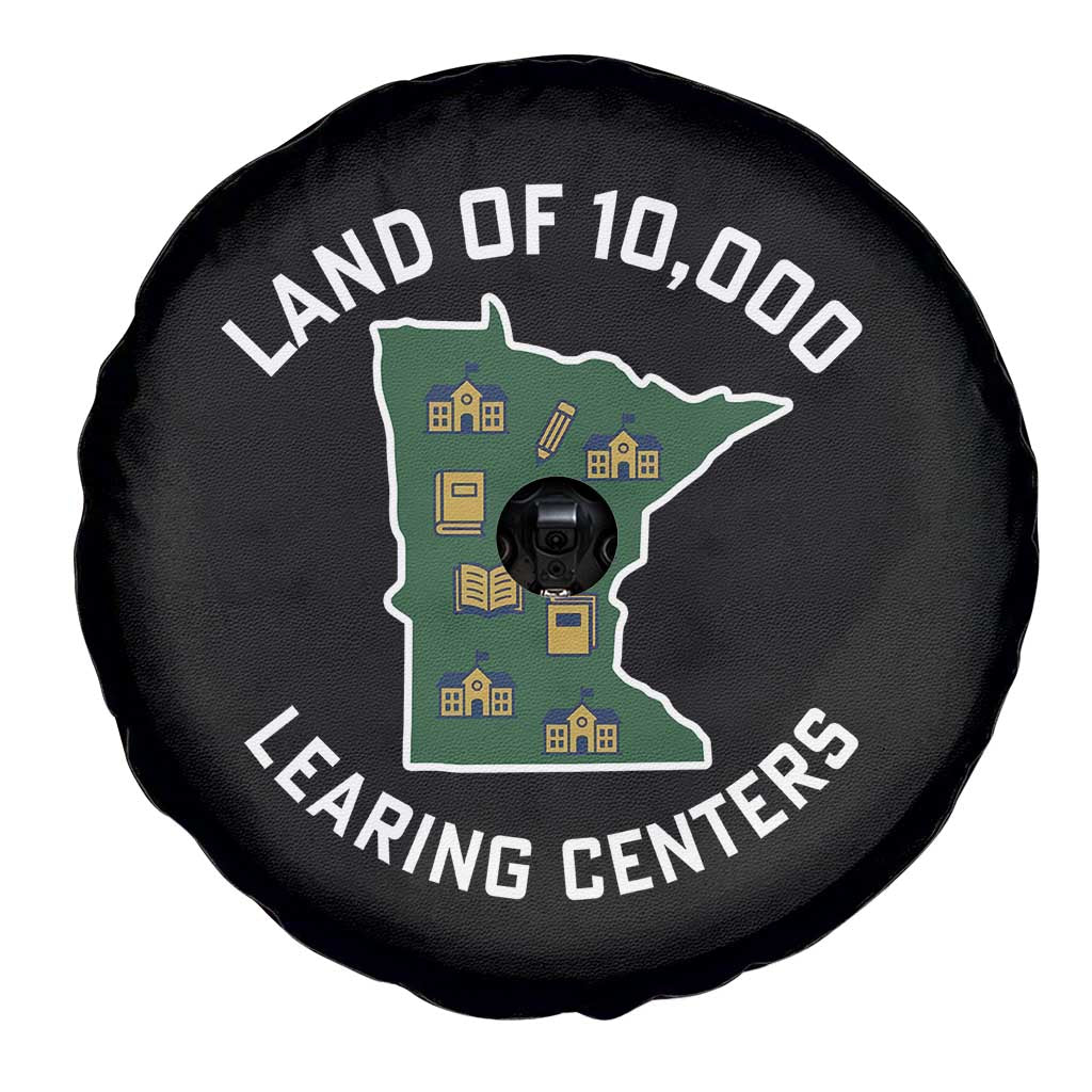 Land of 10000 Learing Centers Funny Minnesota Meme Spare Tire Cover Viral Education Typo Parody - Wonder Print Shop