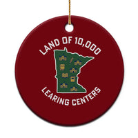 Land of 10000 Learing Centers Funny Minnesota Meme Ceramic Ornament Viral Education Typo Parody - Wonder Print Shop