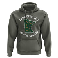 Land of 10000 Learing Centers Funny Minnesota Meme Hoodie Viral Education Typo Parody - Wonder Print Shop