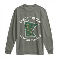 Land of 10000 Learing Centers Funny Minnesota Meme Long Sleeve Shirt Viral Education Typo Parody - Wonder Print Shop