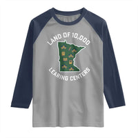 Land of 10000 Learing Centers Funny Minnesota Meme Raglan Shirt Viral Education Typo Parody - Wonder Print Shop