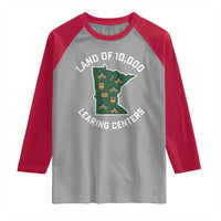 Land of 10000 Learing Centers Funny Minnesota Meme Raglan Shirt Viral Education Typo Parody - Wonder Print Shop