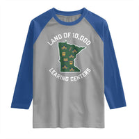Land of 10000 Learing Centers Funny Minnesota Meme Raglan Shirt Viral Education Typo Parody - Wonder Print Shop