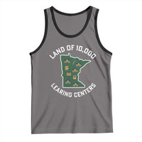 Land of 10000 Learing Centers Funny Minnesota Meme Tank Top Viral Education Typo Parody - Wonder Print Shop