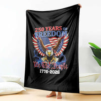 250 Years of Freedom 1776 2026 Patriotic Eagle Throw Blanket We The People USA Semiquincentennial - Wonder Print Shop
