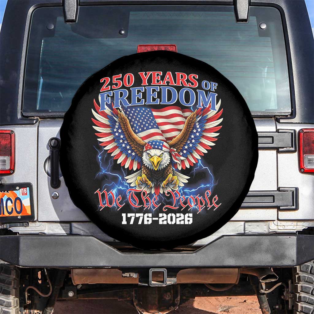 250 Years of Freedom 1776 2026 Patriotic Eagle Spare Tire Cover We The People USA Semiquincentennial - Wonder Print Shop