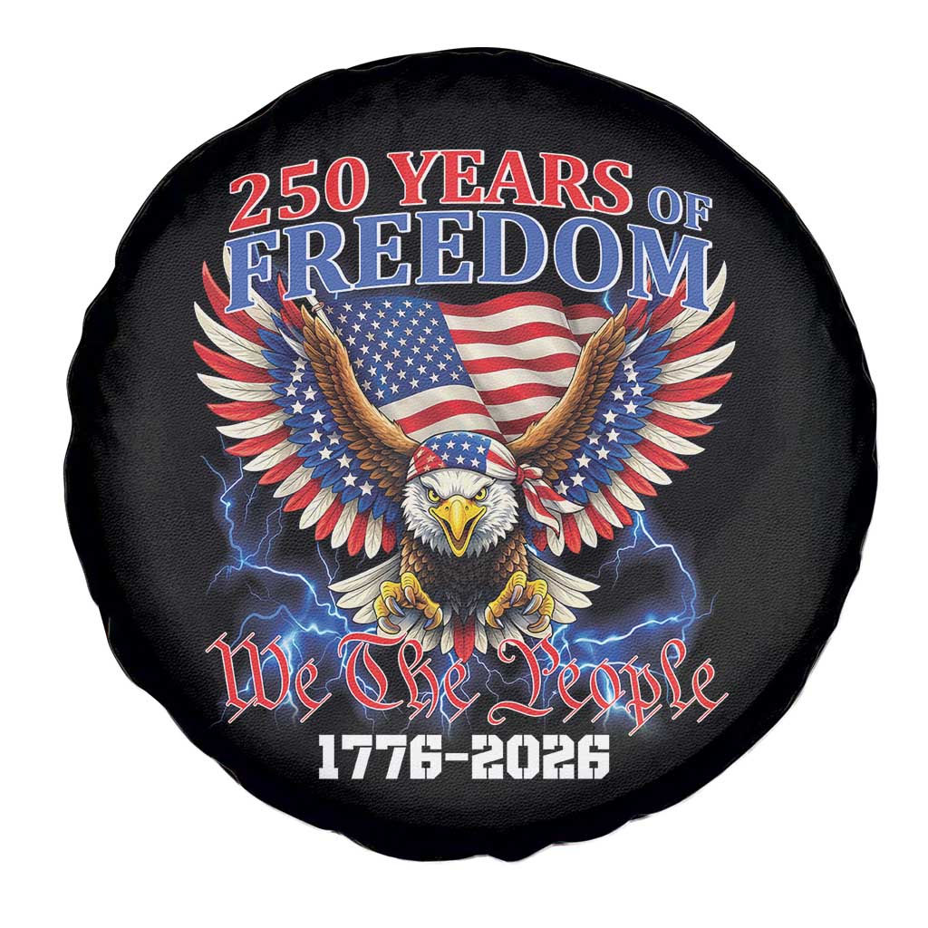 250 Years of Freedom 1776 2026 Patriotic Eagle Spare Tire Cover We The People USA Semiquincentennial - Wonder Print Shop
