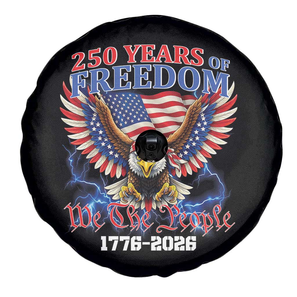 250 Years of Freedom 1776 2026 Patriotic Eagle Spare Tire Cover We The People USA Semiquincentennial - Wonder Print Shop