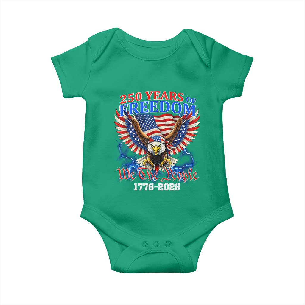 250 Years of Freedom 1776 2026 Patriotic Eagle Baby Onesie We The People USA Semiquincentennial - Wonder Print Shop