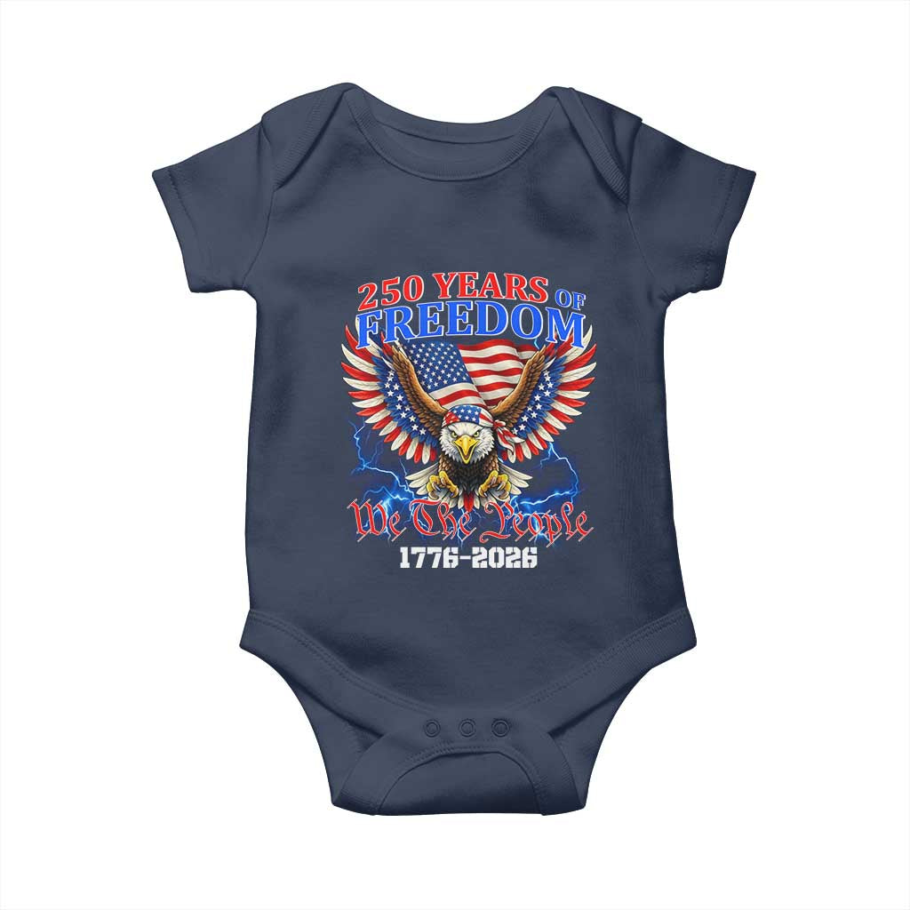 250 Years of Freedom 1776 2026 Patriotic Eagle Baby Onesie We The People USA Semiquincentennial - Wonder Print Shop