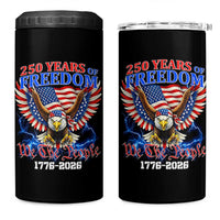 250 Years of Freedom 1776 2026 Patriotic Eagle 4 in 1 Can Cooler Tumbler We The People USA Semiquincentennial - Wonder Print Shop