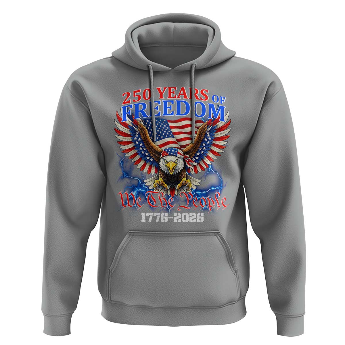 250 Years of Freedom 1776 2026 Patriotic Eagle Hoodie We The People USA Semiquincentennial - Wonder Print Shop