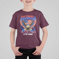 250 Years of Freedom 1776 2026 Patriotic Eagle T Shirt For Kid We The People USA Semiquincentennial - Wonder Print Shop