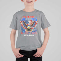 250 Years of Freedom 1776 2026 Patriotic Eagle T Shirt For Kid We The People USA Semiquincentennial - Wonder Print Shop