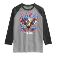 250 Years of Freedom 1776 2026 Patriotic Eagle Raglan Shirt We The People USA Semiquincentennial - Wonder Print Shop