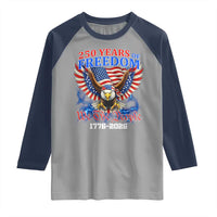 250 Years of Freedom 1776 2026 Patriotic Eagle Raglan Shirt We The People USA Semiquincentennial - Wonder Print Shop