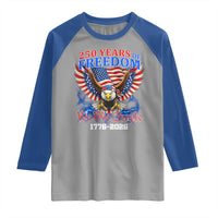 250 Years of Freedom 1776 2026 Patriotic Eagle Raglan Shirt We The People USA Semiquincentennial - Wonder Print Shop