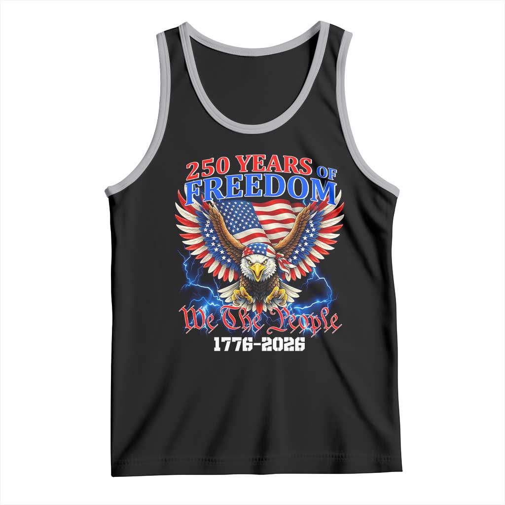 250 Years of Freedom 1776 2026 Patriotic Eagle Tank Top We The People USA Semiquincentennial - Wonder Print Shop