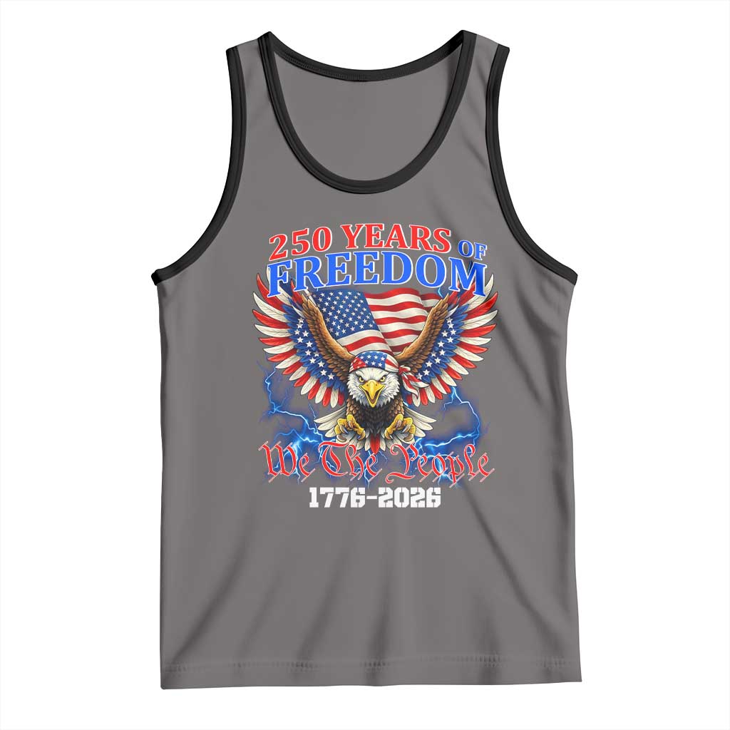 250 Years of Freedom 1776 2026 Patriotic Eagle Tank Top We The People USA Semiquincentennial - Wonder Print Shop