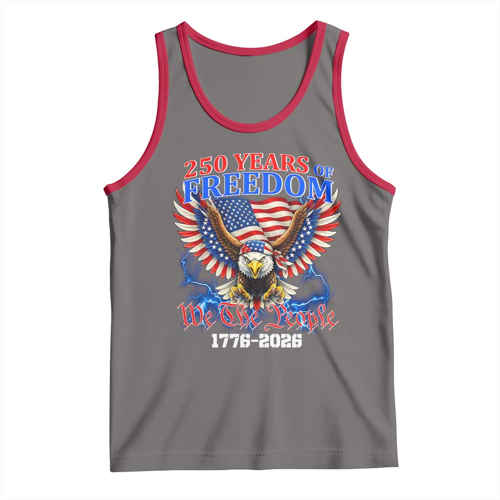 250 Years of Freedom 1776 2026 Patriotic Eagle Tank Top We The People USA Semiquincentennial - Wonder Print Shop