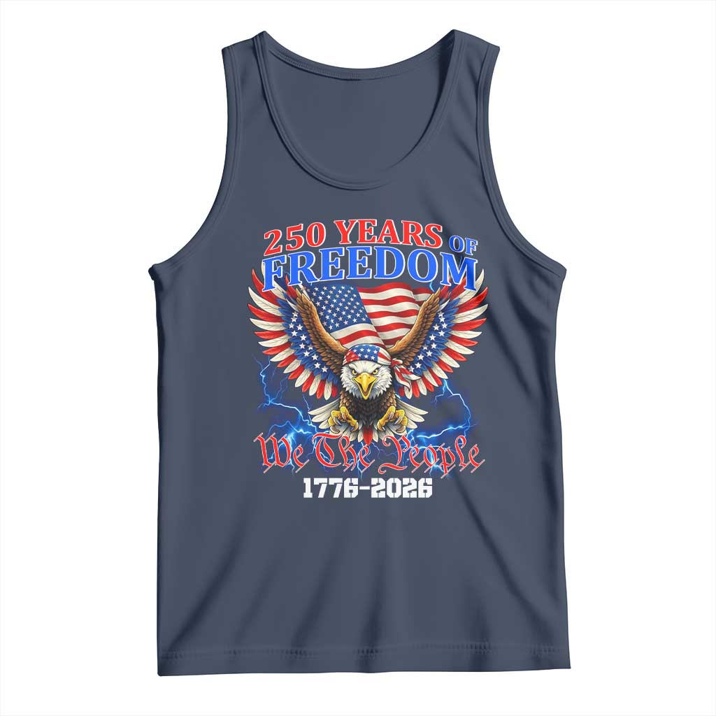 250 Years of Freedom 1776 2026 Patriotic Eagle Tank Top We The People USA Semiquincentennial - Wonder Print Shop