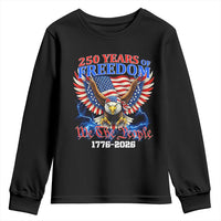 250 Years of Freedom 1776 2026 Patriotic Eagle Youth Sweatshirt We The People USA Semiquincentennial - Wonder Print Shop