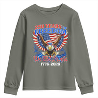 250 Years of Freedom 1776 2026 Patriotic Eagle Youth Sweatshirt We The People USA Semiquincentennial - Wonder Print Shop