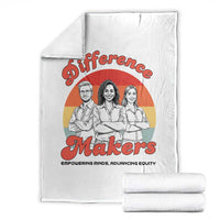 Difference Makers Teacher Appreciation Throw Blanket Empowering Minds & Advancing Equity Retro Educator - Wonder Print Shop