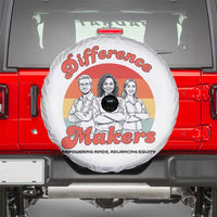 Difference Makers Teacher Appreciation Spare Tire Cover Empowering Minds & Advancing Equity Retro Educator - Wonder Print Shop