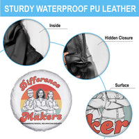 Difference Makers Teacher Appreciation Spare Tire Cover Empowering Minds & Advancing Equity Retro Educator - Wonder Print Shop