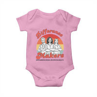 Difference Makers Teacher Appreciation Baby Onesie Empowering Minds & Advancing Equity Retro Educator - Wonder Print Shop