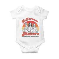 Difference Makers Teacher Appreciation Baby Onesie Empowering Minds & Advancing Equity Retro Educator - Wonder Print Shop