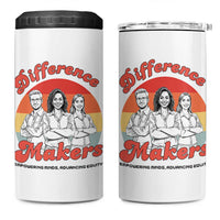 Difference Makers Teacher Appreciation 4 in 1 Can Cooler Tumbler Empowering Minds & Advancing Equity Retro Educator - Wonder Print Shop