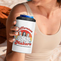 Difference Makers Teacher Appreciation 4 in 1 Can Cooler Tumbler Empowering Minds & Advancing Equity Retro Educator - Wonder Print Shop