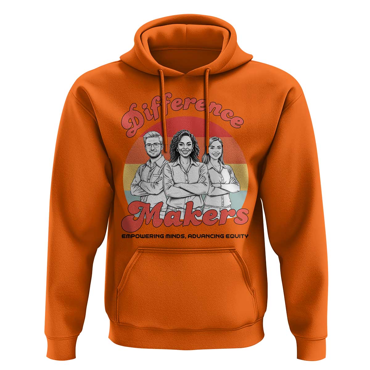 Difference Makers Teacher Appreciation Hoodie Empowering Minds & Advancing Equity Retro Educator - Wonder Print Shop
