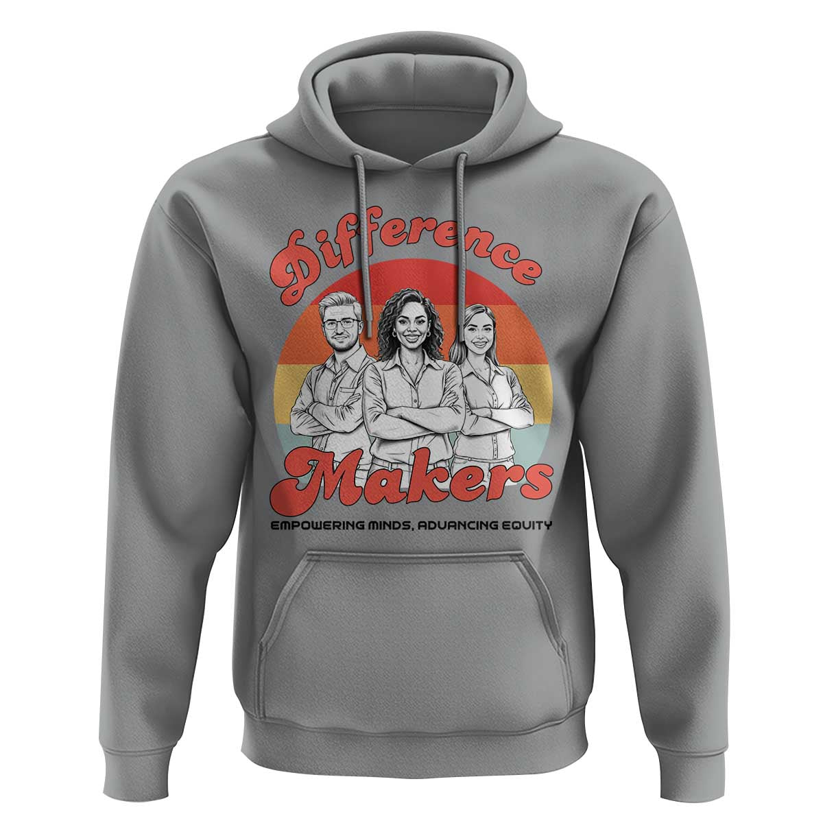 Difference Makers Teacher Appreciation Hoodie Empowering Minds & Advancing Equity Retro Educator - Wonder Print Shop