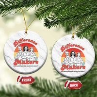 Difference Makers Teacher Appreciation Ceramic Ornament Empowering Minds & Advancing Equity Retro Educator - Wonder Print Shop