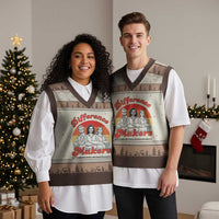 Difference Makers Teacher Appreciation V-Neck Knit Sweater Vest Empowering Minds & Advancing Equity Retro Educator - Wonder Print Shop